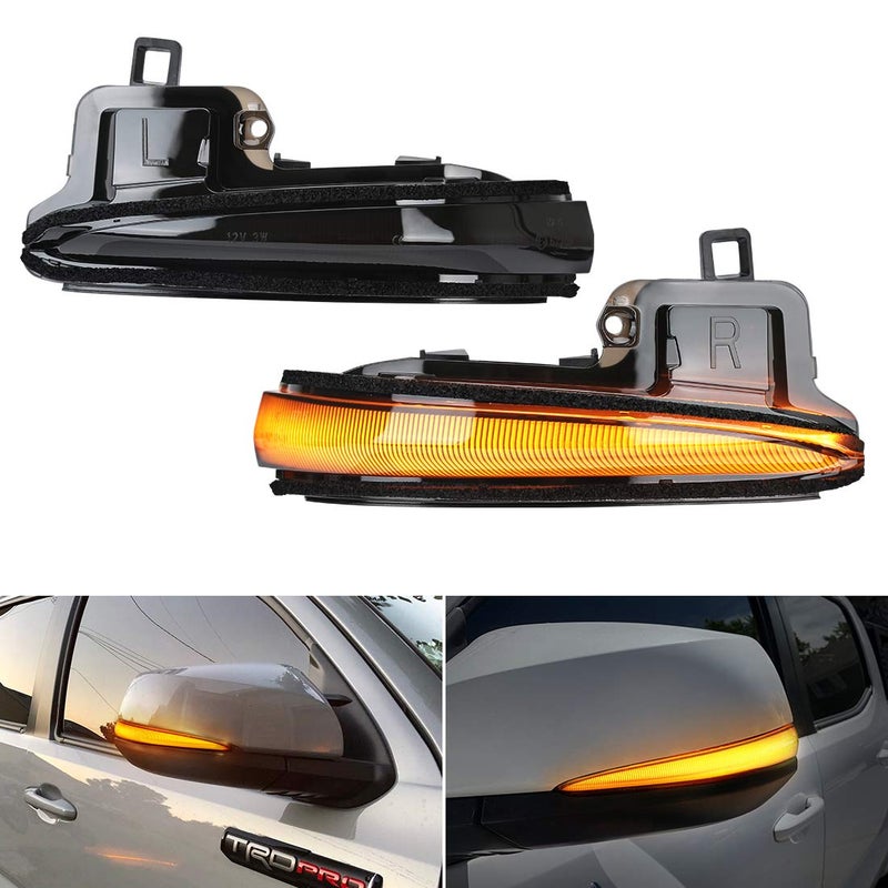 SUPAREE LED Side Mirror Turn Signal Lights Sequential Dynamic Indicator Strip fit for 20162021 Tacoma 20192021 RAV4 XA50 20202021 Highlander XU70 Alphard Velltire Lexus LM