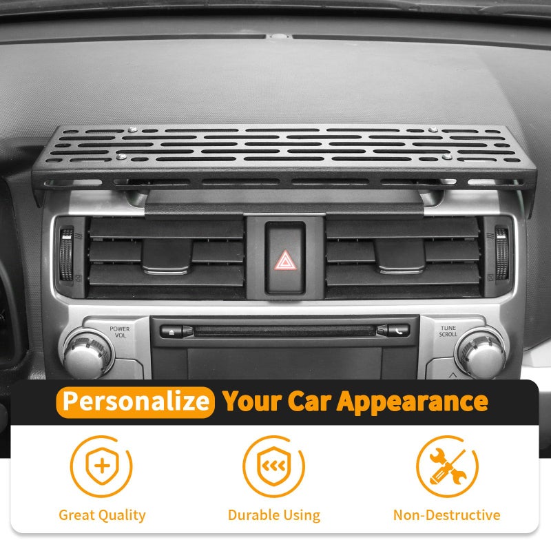 Hoolcar for 4runner Center Console Extension Holder Mount Metal Heavy-Duty Dashboard Mounting Bracket Fits for 2010-2025 Toyota 4runner Interior Accessories, Black, 2PCs - Image 4