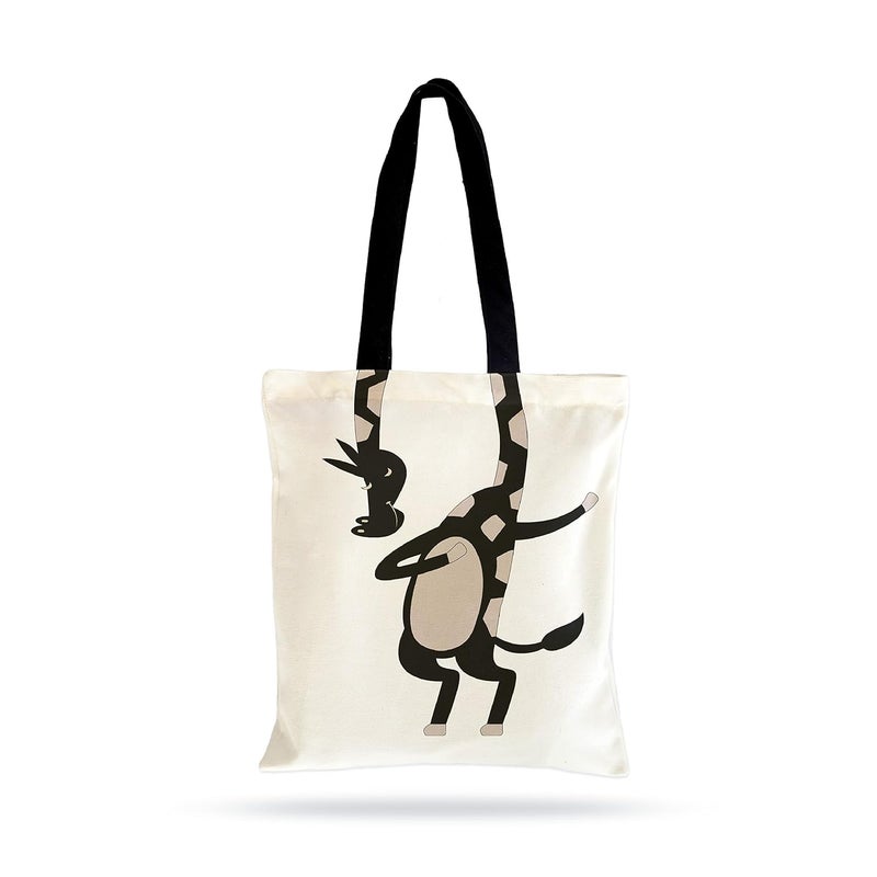 Ecotribe Fashionable Design Tote Bags Women Shoulder Bag-Printed Silhoutte Cotton Bag-Zipper-Ecofriendly Travel Bag-Pack of 2 - Image 2