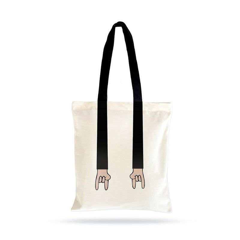 Ecotribe Fashionable Design Tote Bags Women Shoulder Bag-Printed Silhoutte Cotton Bag-Zipper-Ecofriendly Travel Bag-Pack of 2 - Image 3