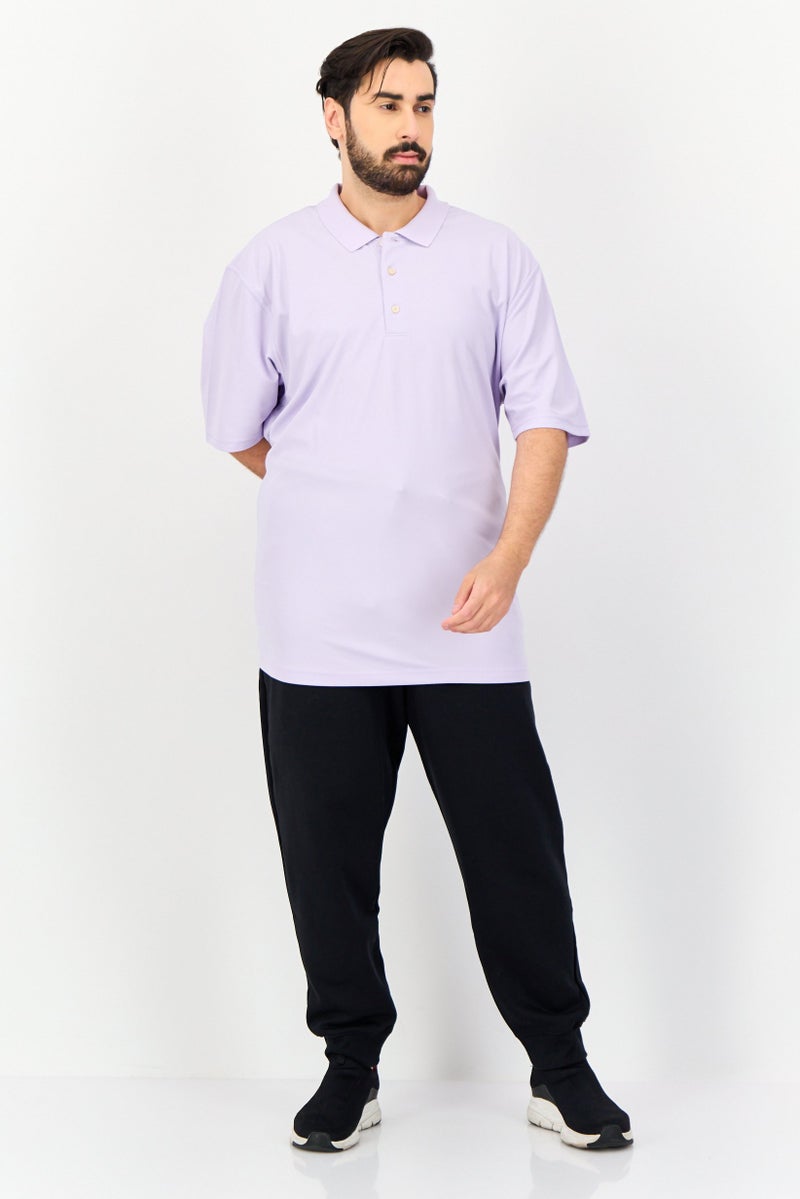 Greg Norman Men Sportswear Fit Short Sleeves Outdoor Polo Shirt, Lavender  - Image 4