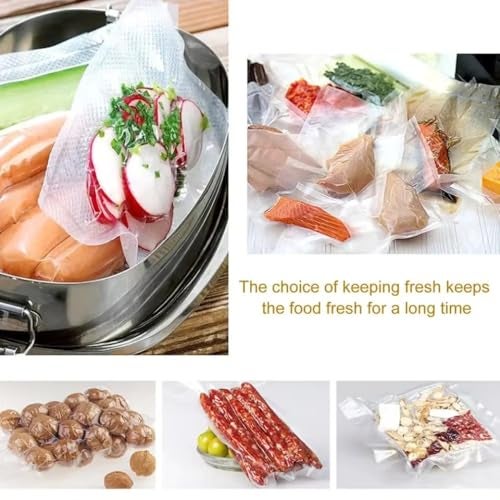 Fresh World Freshworld Vacuum Sealer Rolls 12cm x 5m (4" x 5m) | BPA Free Food Vacuum Seal Bags |Embossed Texture for Strong Suction |Airtight,Freezer Safe&Sous Vide Compatible |Reusable Food Storage Packing Roll - Image 5
