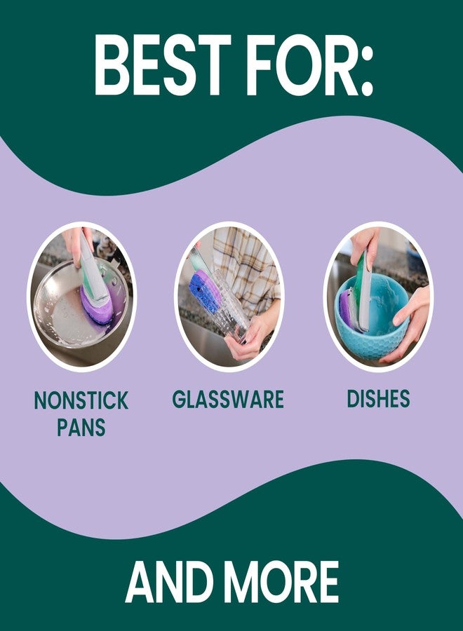 Scotch Brite Scotch-Brite Scrub Dots Dishwand Refills for Cleaning Kitchen, Bathroom, and Household, Non-Scratch Refills Safe for Non-Stick Cookware, 2 Dishwand Refills - Image 5