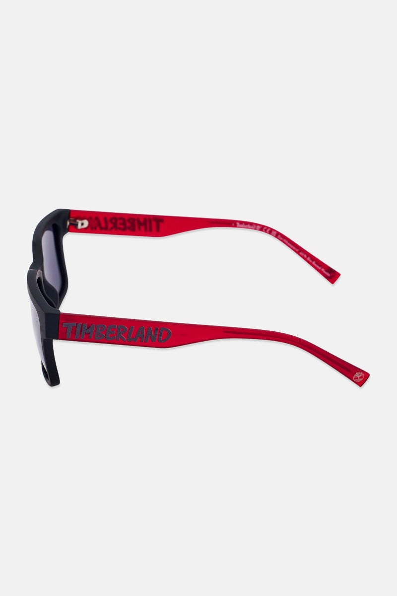 Timberland Men TB0001202D54 Square Sunglasses, Black - Image 4