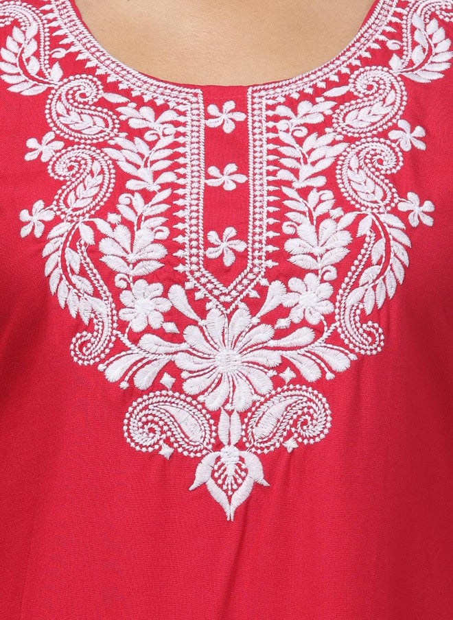 Trend Level Floral Embroidered Kurti - Image 2