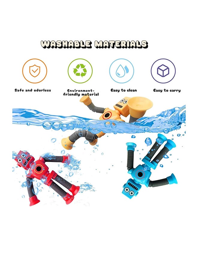 VIO 4 Pack Pop Tube Fidget Toys Colourful 4 PCS Mix Color Telescopic Suction Cup Robot Toy Goody Bags Fillers Kids Fun Activity Sensory Classroom Summer Fun Activity Toys Travel Toys for Toddlers Kids Boys Girls Ages 2 3 4 5 6 7 8 9 Year Old Airplane Activities Suction Toy Autism Stress Relief Autism Toys Stocking Basket Stuffer Birthday Gift for Kids Birthday Party Favors - Image 5