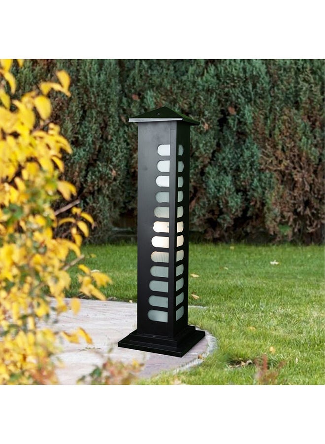 El Rawda Lighting Garden Lantern - 1 Light | Outdoor Wall Lantern Lighting - Black 21x21x68 cm - Image 2