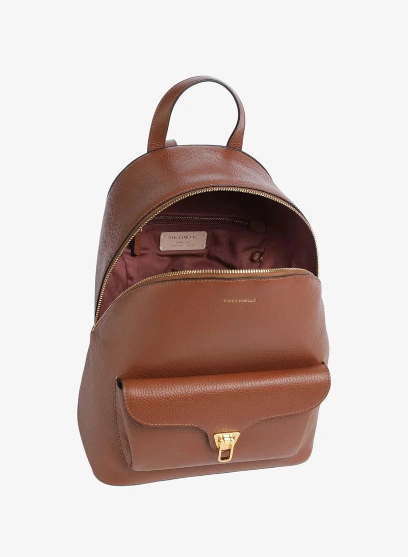 Coccinelle Brown Beat Generation Leather Backpack for Women | Best Price UAE