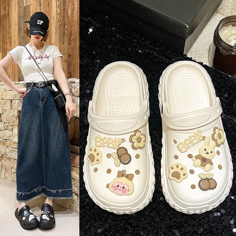 Children's Summer Clog Slippers - Non-Slip EVA Hole Shoes for Kids, Toddlers, and Adults - Couple Style - Image 4