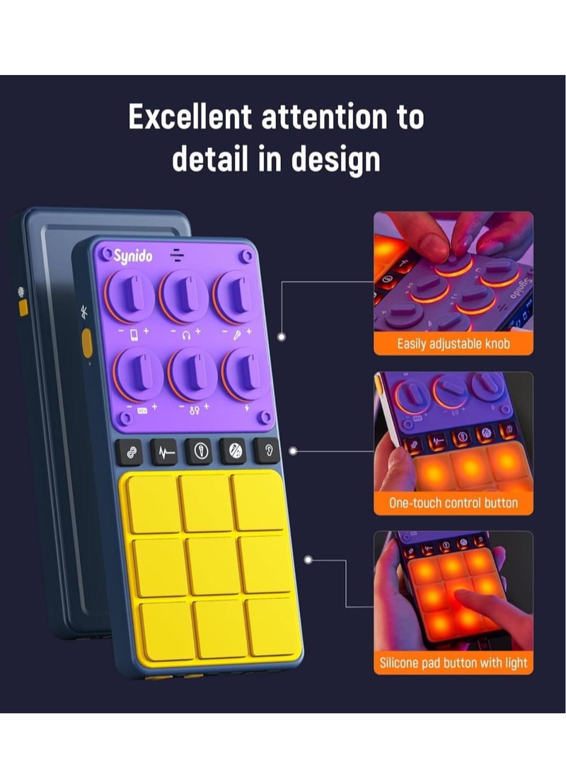 Generic Audio Interface for Phone 16-bit 48 kHz with Built-in Microphone Portable Live Broadcast 9 Customizable Sound Effects Sound Card for Audio Recording and Playback on Phones, Computers, Tablets  - Image 3