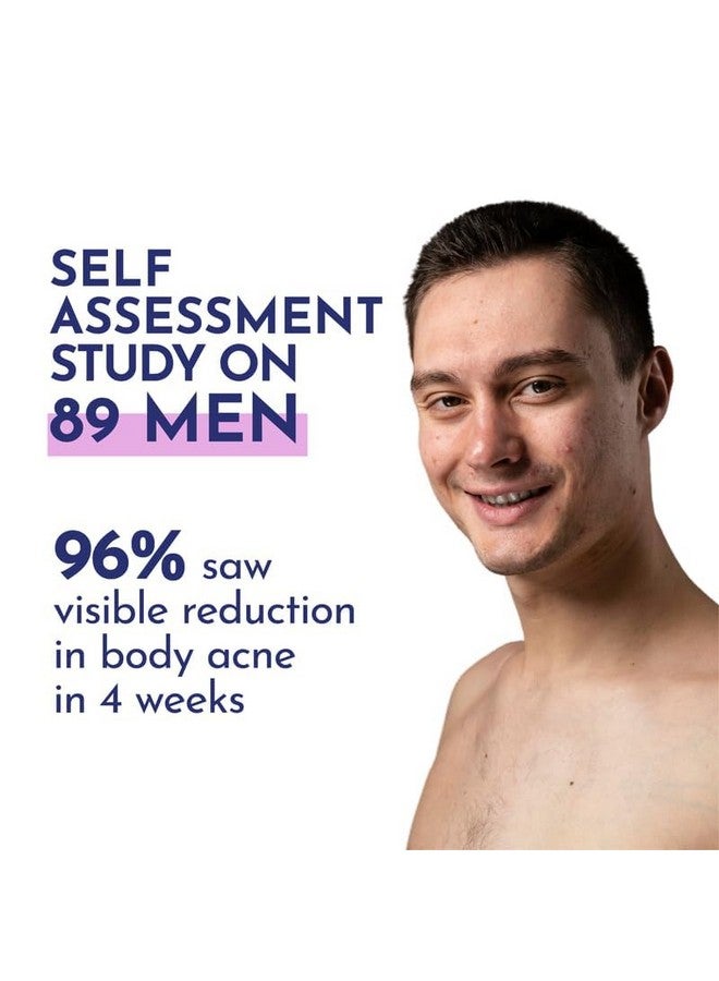 Mannlich غسول الجسم للرجال بحمض الساليسيليك 2% (300 مل) - جل استحمام لتنظيف حب الشباب في الجسم - 3% نياسيناميد يمنع حب الشباب في الجسم، يقشر ويغذي البشرة - مناسب لجميع أنواع البشرة - خالي من البارابين و SLS - Image 5