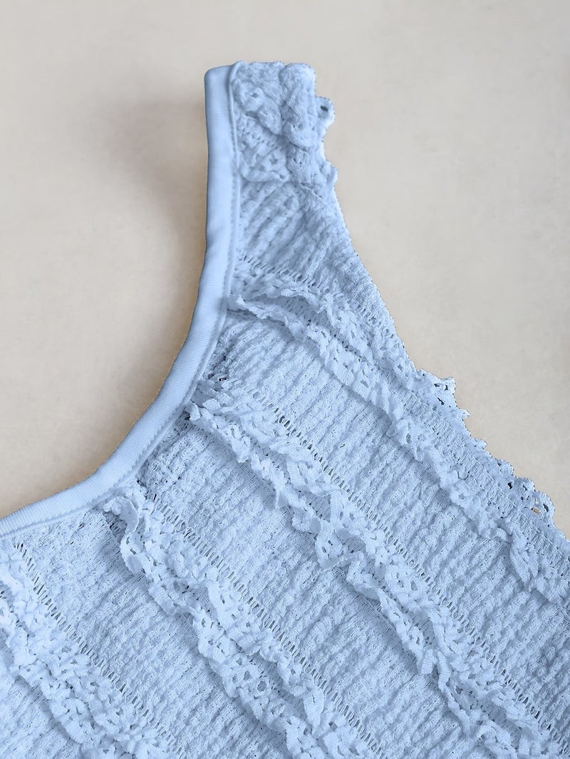 Women's Sexy Asymmetrical Hem Short Top And Ruffled Mini Skirt Set - Image 5