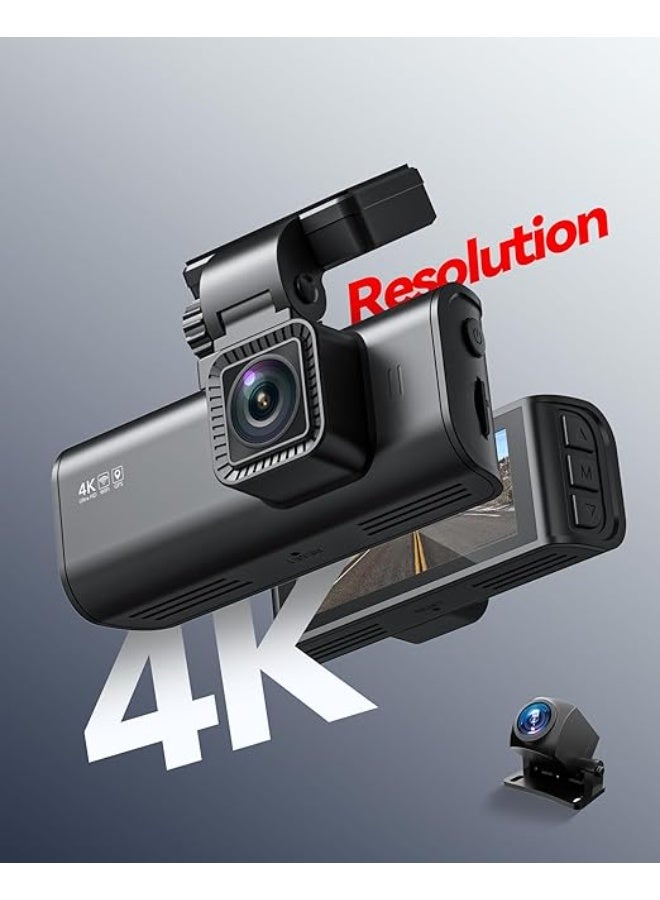 REDTIGER F7N 4K Dual Dash Cam with 64GB Card, WiFi GPS, 4K Front and Back 1080P, 170° Wide Angle Dash Camera for Cars, 3.18" Screen, Parking Monitor, Supports 256GB Max - Image 3