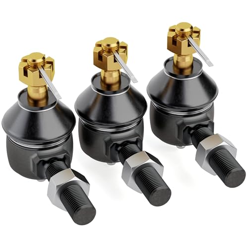 HOWBOW Club Car Ds Tie Rod End, 3PCS Ball Joint Kit Golf Cart Parts On Driver and Passenger Side Fits 1976-2008 Club Car Ds Gas & Electric OEM Part # 7539 7540 - Image 1