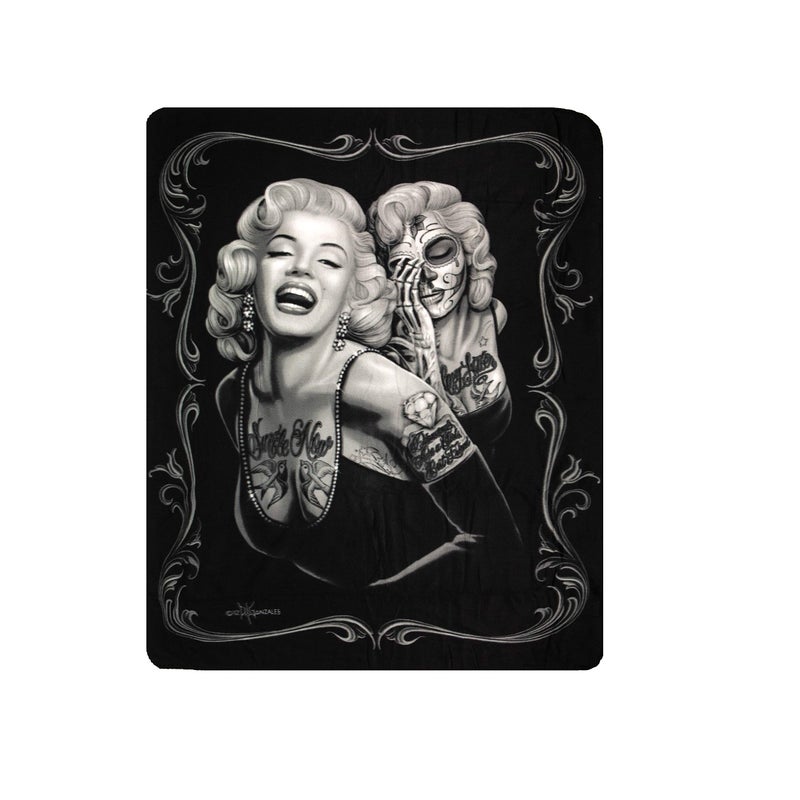 JPI Fleece Throw Blanket - Smile Now - Lightweight Faux Fur Fleece Blanket Large 50"x 60" - For Beds, Sofa, Couch, Picnic, Travel, Camping - Image 2