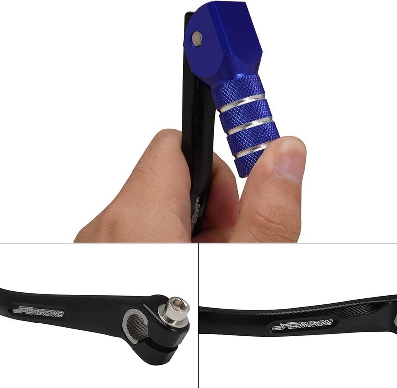 Vepagoo JFG RACING Motorcycle Folding Gear Shifter Shift Lever + Dirt Bike Foot Pegs CNC Universal for 50cc - 125cc Bikes - Blue - Image 5