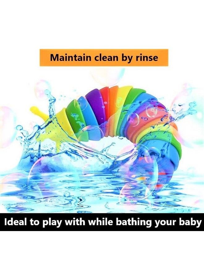 Artist Unknown - 2022 Asmr Fidget Slug Toy Sensory Slug 3D Printed Slug Flexible Decompression Slug For Relaxing Articulated Rainbow Slug Fidget Toy Caterpillar (Rainbow Yellow) - Image 1
