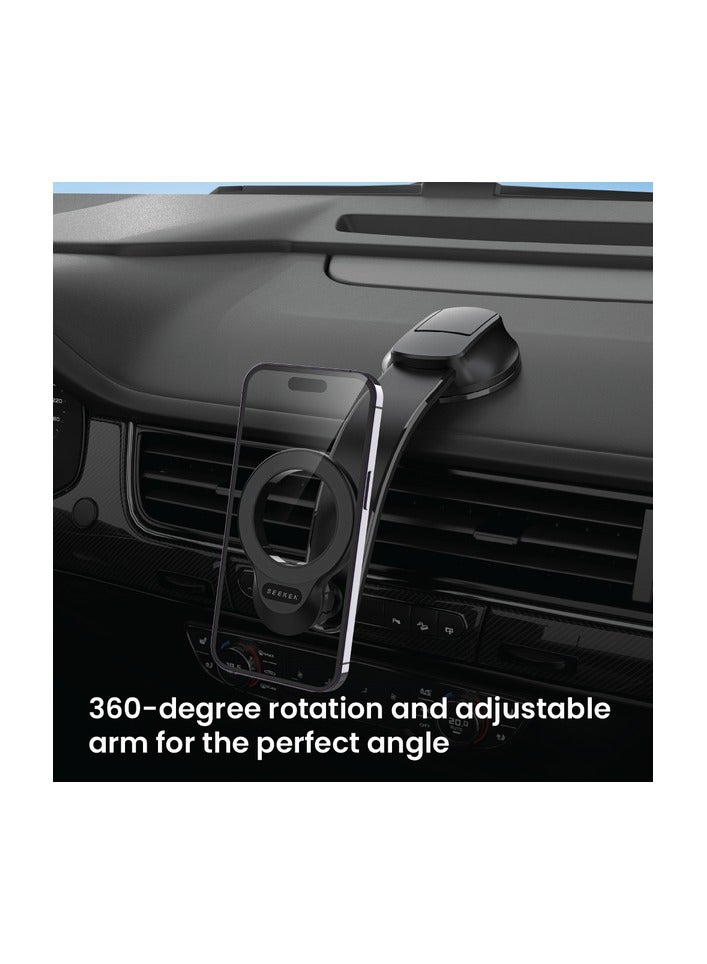 SEEKEN SMF-H1 MagPower Magnetic Car Phone Holder – Ultra-Strong Grip & Flexible Viewing, 360 Degree Rotation - Image 2