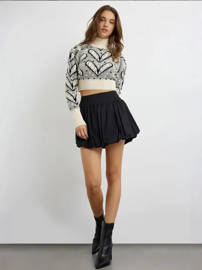 HICCUP Mini Balloon Skirt with Attached Inner Short