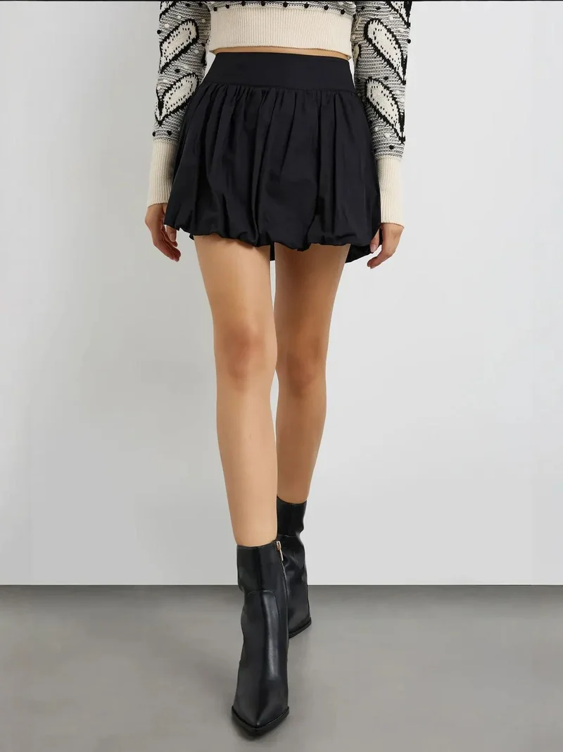 HICCUP Mini Balloon Skirt with Attached Inner Short