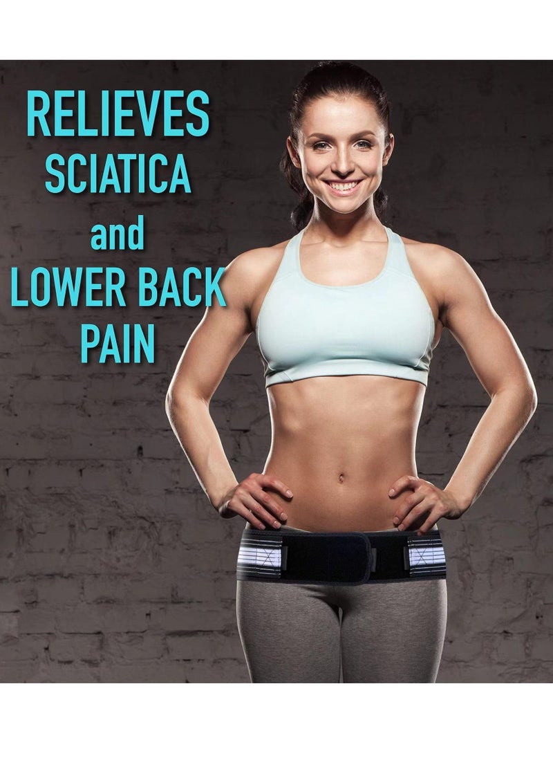 MJZ Sacroiliac SI Joint Hip Belt Lower Back Support Brace for Men and Women, Hip Braces for Hip Pain Pelvic Support Belt Trochanter Belt Hip Band Sciatica Belt Pelvis Lumbar Pain Relief  - Image 2