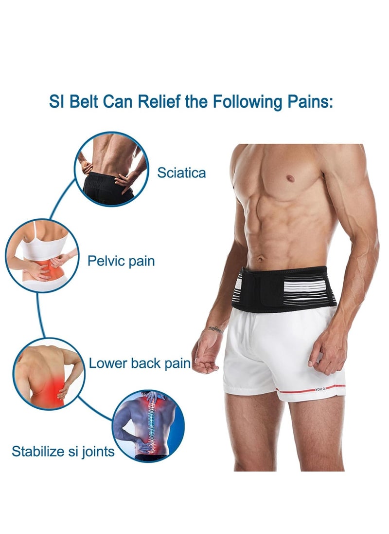 MJZ Sacroiliac SI Joint Hip Belt Lower Back Support Brace for Men and Women, Hip Braces for Hip Pain Pelvic Support Belt Trochanter Belt Hip Band Sciatica Belt Pelvis Lumbar Pain Relief  - Image 3