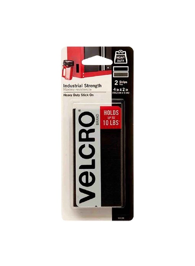 Velcro 2-Piece Industrial Strength Strips Black 10.6 x 1.333 x 18.745 cm 90199 - Image 3