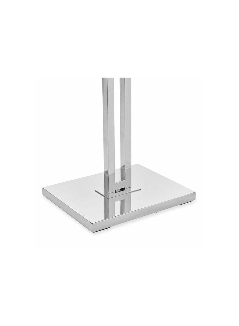 Heavy Duty Polished Chrome Finish Clothing Rack 2 Way Clothing Rack with Slant Arms - Image 5