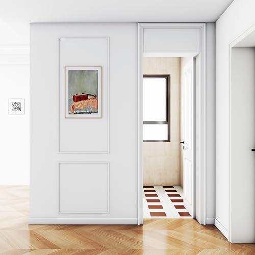 Pangda Peel and Stick Wall Molding Kit 3D Premade Accent Molding Wainscoting Panel for Interior Wall Moulding Decor Ready to Assemble Wainscoting Accent Panel - Image 3