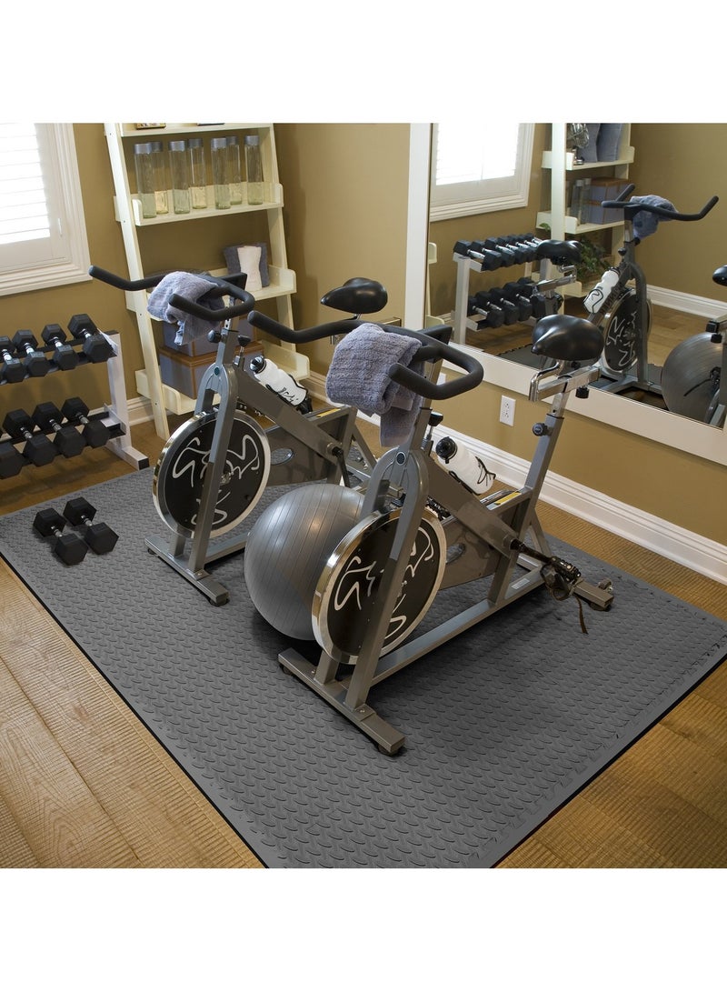 كيل › 12 قطعة من حصائر الأرضية المصنوعة من رغوة EVA للصالة الرياضية المنزلية – حصائر تمرين متشابكة مانعة للانزلاق، بلاط أرضيات واقي للاستخدام في التمرينات الرياضية والاستخدام المنزلي (رمادي) - Image 5