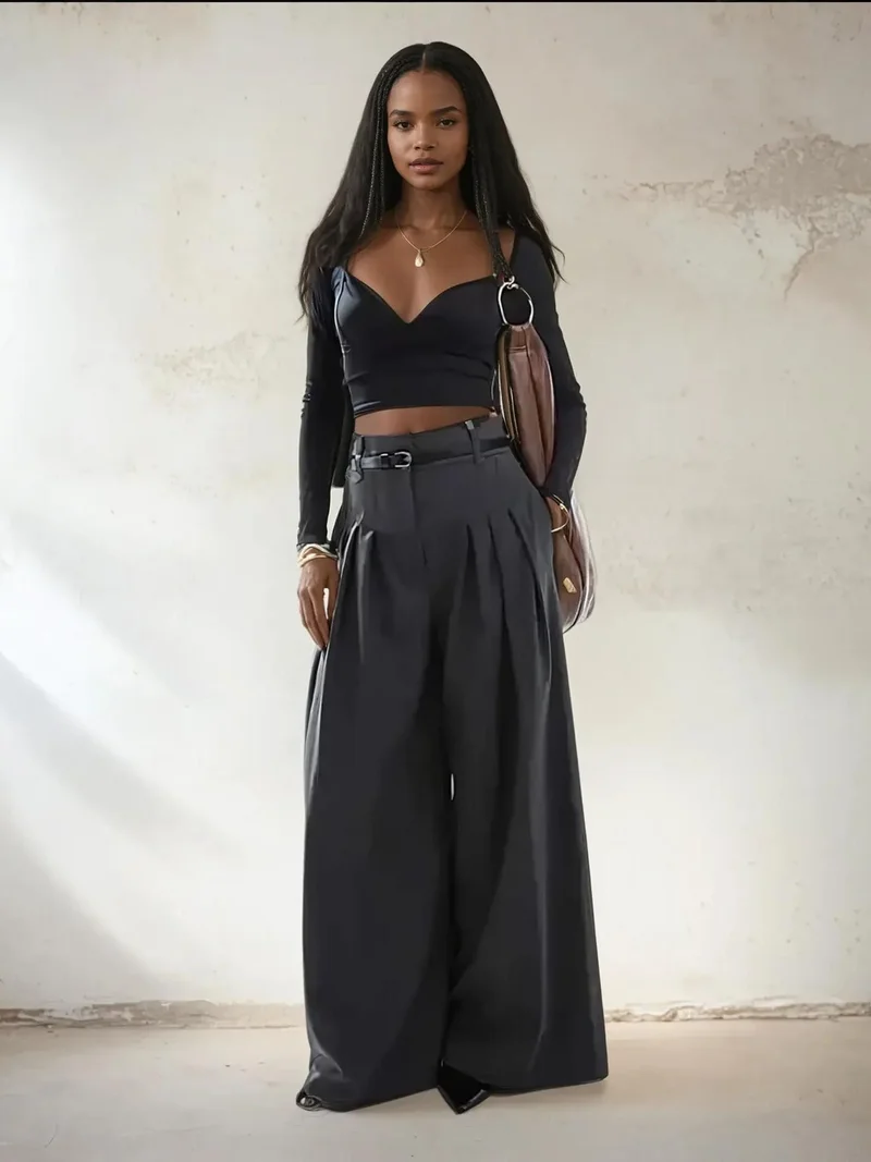 HICCUP Deep V Long Sleeve Top