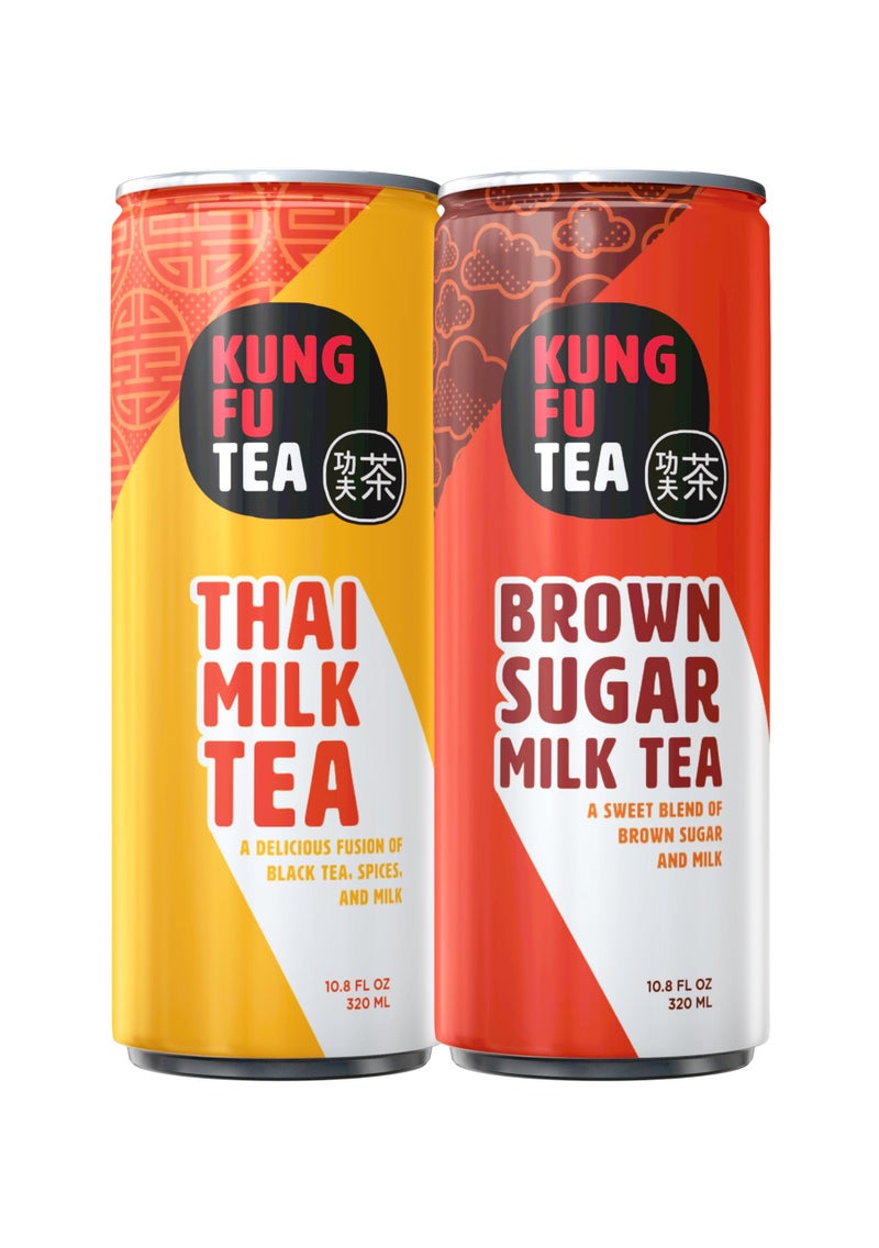 Kung Fu Tea Milk Tea (Brown Sugar + Thai Milk Tea) - Image 1