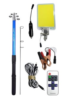 Houmt Camping Light LED 800W Telescopic Fishing Rod with Remote Control 360 Degree Camping Lantern LED Flashlights For Fishing Garden Events and Emergency Car repair  - Image 1