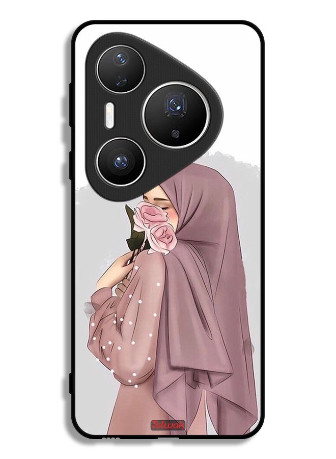 Tolwak Huawei Pura 80 Pro Protective Case Cover Holding Roses Girl Art - Image 1