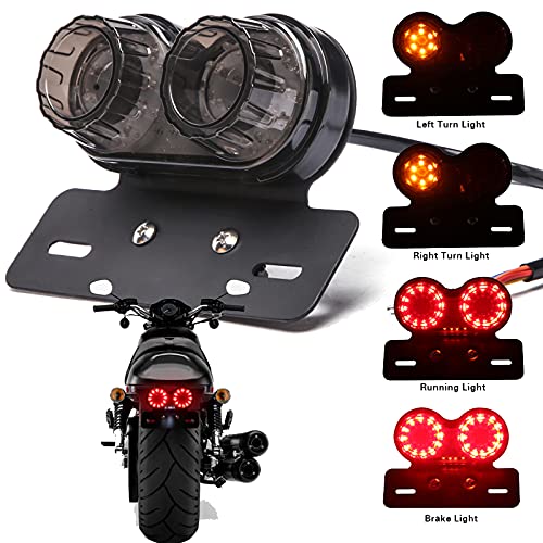 DREAMIZER 40 LED 40W Motorcycle Tail Light Integrated Running Lamp Brake&Turn Signal Light with License Plate Bracket Compatible With Motorcycle Street Bike Cruiser Chopper and More - Image 1