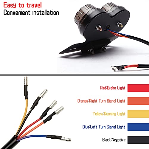 DREAMIZER 40 LED 40W Motorcycle Tail Light Integrated Running Lamp Brake&Turn Signal Light with License Plate Bracket Compatible With Motorcycle Street Bike Cruiser Chopper and More - Image 4