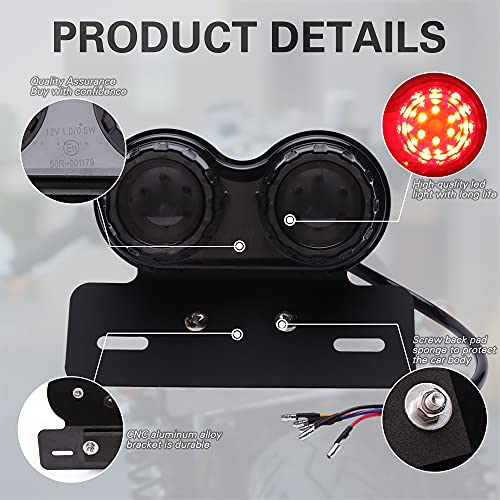 DREAMIZER 40 LED 40W Motorcycle Tail Light Integrated Running Lamp Brake&Turn Signal Light with License Plate Bracket Compatible With Motorcycle Street Bike Cruiser Chopper and More - Image 5