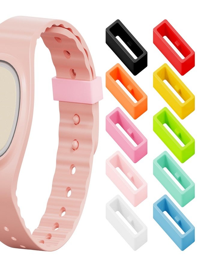 Vigamen 10 Pack Magic Band Locks,Band Keeper Compatible with Disney Magic Bands 1.0/2.0,Fitbit Charge/Charge HR/Garmin Vivofit,Elastic Silicone Fastener Rings Security Loop/Holder/Clips,Multi-Color - Image 1