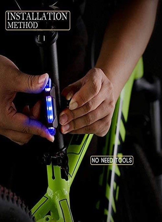 Orrda ضوء خلفي للدراجة من أوردا | ضوء خلفي للدراجة قابل لإعادة الشحن عبر منفذ USB، ضوء LED فائق السطوع ومقاوم للماء، ضوء أمان للدراجات | مصباح يدوي آمن لركوب الدراجات (قطعة واحدة متعددة الألوان) - Image 4