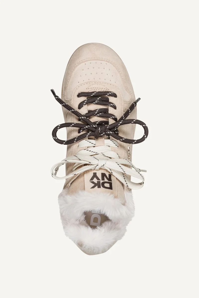 DKNY  AMANDA FAUX SHEARLING LOW-TOP SNEAKER for Women | Best Price UAE