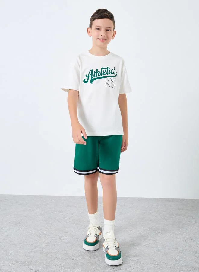 ستايلي Styli Teen Graphic T-Shirt and Shorts Set