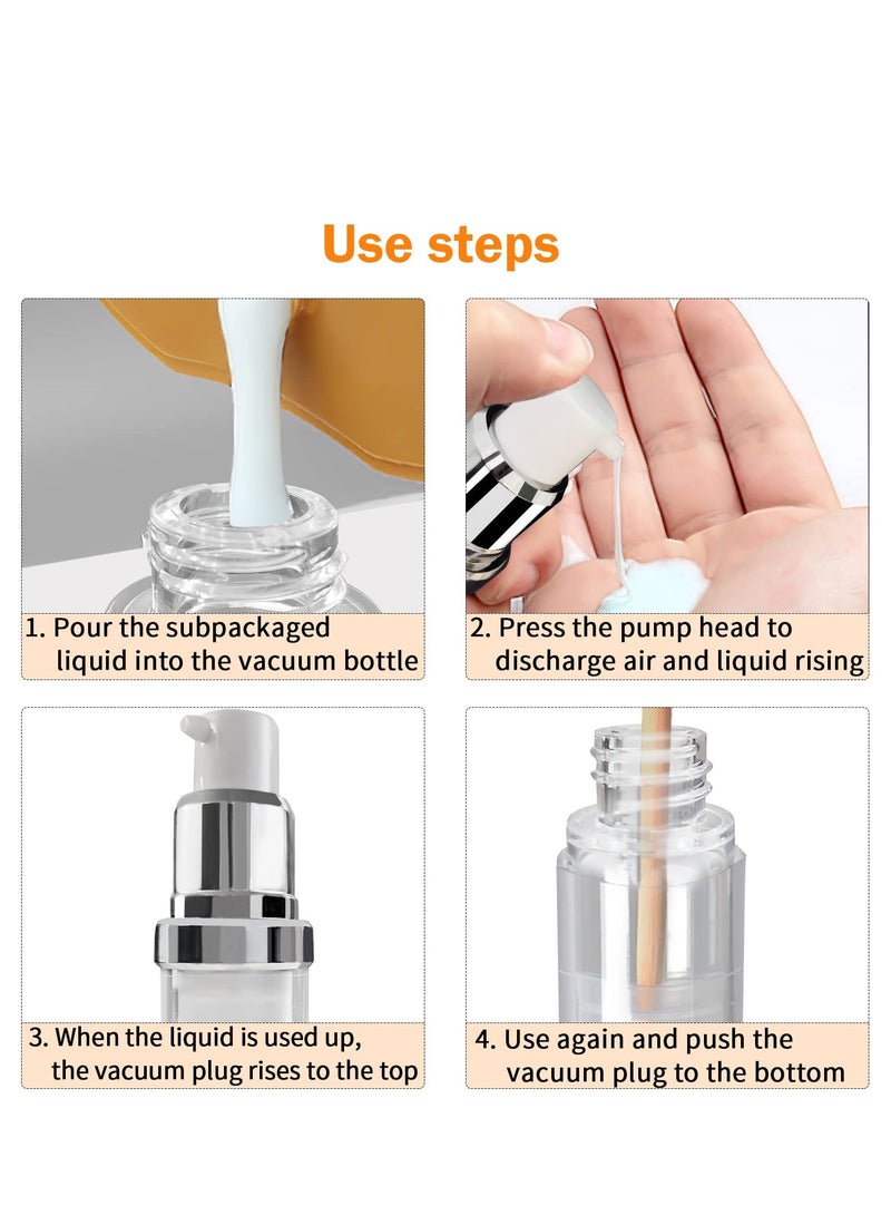 5 Pcs 1oz 30ml Silvery Airless Travel Spray Bottles - Refillable Vacuum Cosmetic Spray Bottles for Perfume & Liquid Storage - Image 2