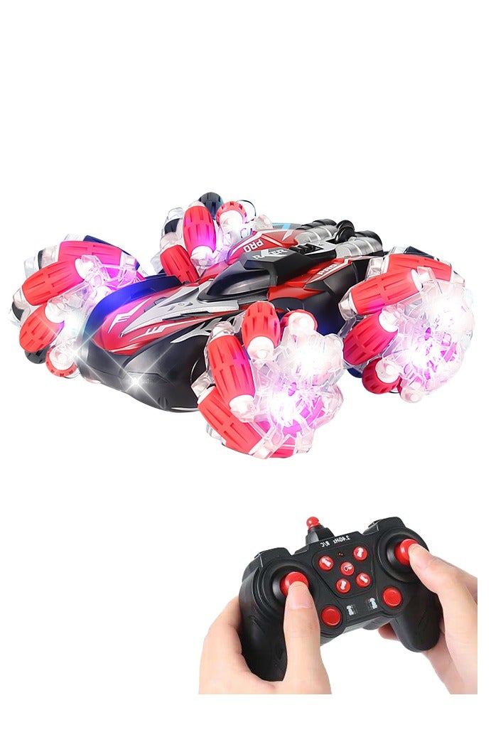 Snooe سيارة RC المثيرة، 2.4 جيجا هرتز 4WD سيارات لعبة التحكم عن بعد، سيارة دوارة على الطرق الوعرة مزدوجة الجوانب 360 درجة تقلب مع أضواء الموسيقى، ألعاب سيارات RC المثيرة 2.4 جيجا هرتز وسيارات تويست بجهاز تحكم عن بعد - Image 1