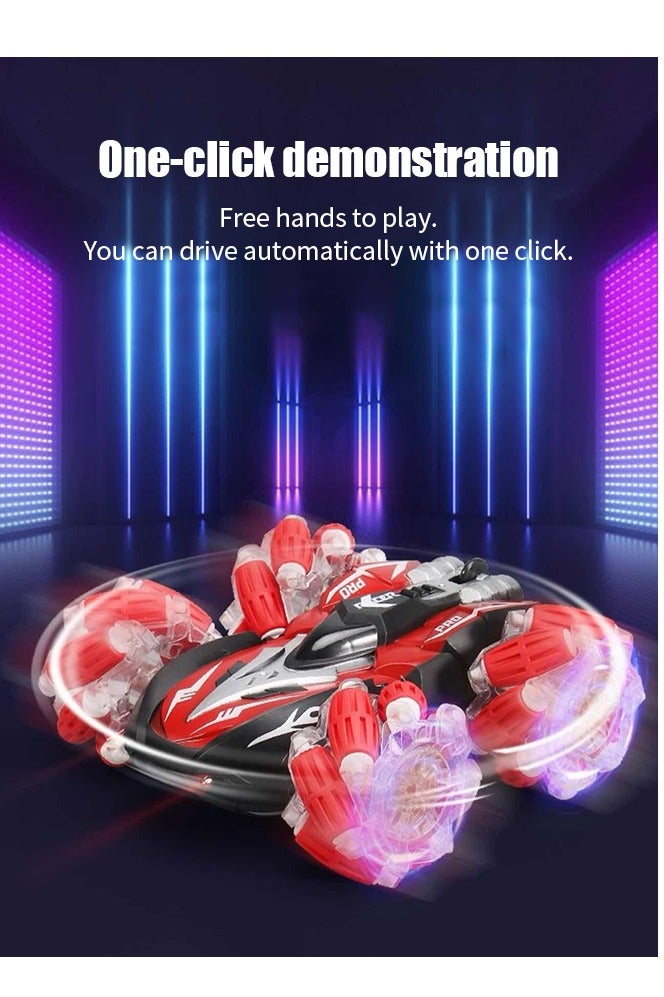 Snooe سيارة RC المثيرة، 2.4 جيجا هرتز 4WD سيارات لعبة التحكم عن بعد، سيارة دوارة على الطرق الوعرة مزدوجة الجوانب 360 درجة تقلب مع أضواء الموسيقى، ألعاب سيارات RC المثيرة 2.4 جيجا هرتز وسيارات تويست بجهاز تحكم عن بعد - Image 5