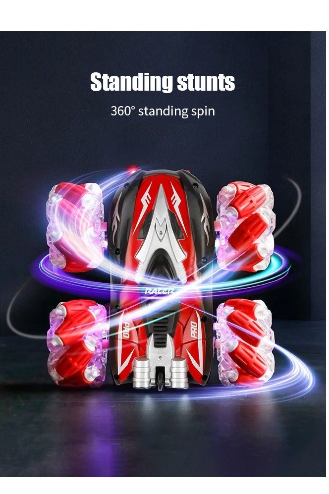 Snooe سيارة RC المثيرة، 2.4 جيجا هرتز 4WD سيارات لعبة التحكم عن بعد، سيارة دوارة على الطرق الوعرة مزدوجة الجوانب 360 درجة تقلب مع أضواء الموسيقى، ألعاب سيارات RC المثيرة 2.4 جيجا هرتز وسيارات تويست بجهاز تحكم عن بعد - Image 4