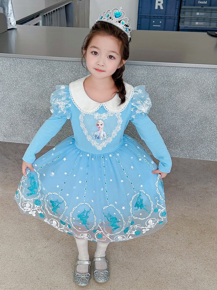 Frozen Princess Aisha Dress New Women'S Treasure Dress Aisha Dress Children'S Aisha Poncho Dress - Image 3