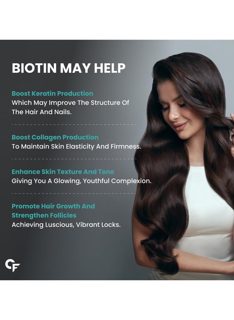 كارباميد فورتي كارباميد فورت بيوتين 2500 ميكروجرام | أقراص البيوتين لنمو الشعر | مكمل البيوتين للشعر والبشرة والأظافر | فيتامينات الشعر للرجال والنساء | 120 قرص - Image 5