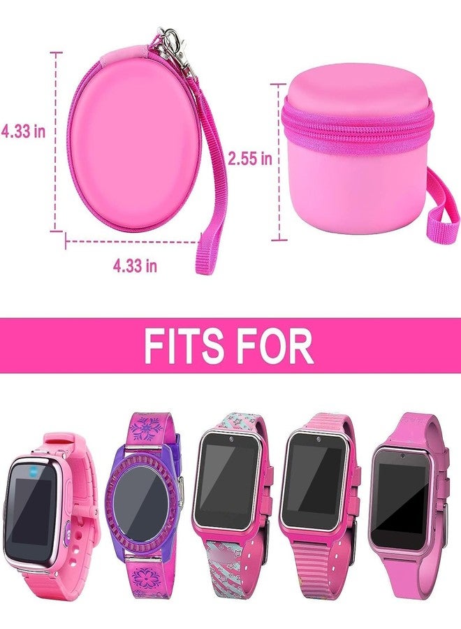 Boobowl حافظة متوافقة مع ساعة Vtech KidiZoom الذكية DX4 و DX2 و DX3، لساعة Little Tikes Tobi/للساعة 2/لساعة Gizmo، صندوق تخزين ساعات الأطفال مع جيب شبكي (حقيبة فقط) (وردي) - Image 3