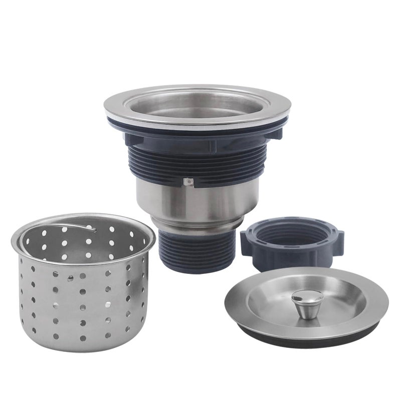 312Inch Kitchen Sink Drain Strainer Assembly Kit GZILA Deep Waste Basket Strainer with Sealing Lid Sink Stopper 304 Stainless Steel Brushed Nickel