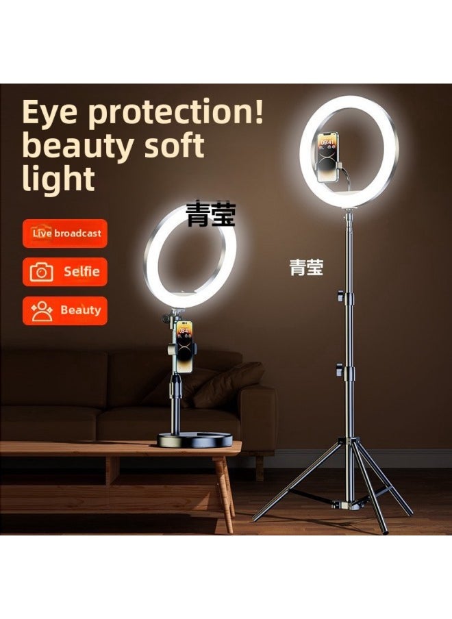 Light Lamp Live Broadcast Anchor Small Special Photo Master Bracket Layout Photo Live Light Fill Soft Light Desktop-Specification:Desktop Model + 20cm Beauty Lamp Qingying Weighted Version Stand Qingying Selfie